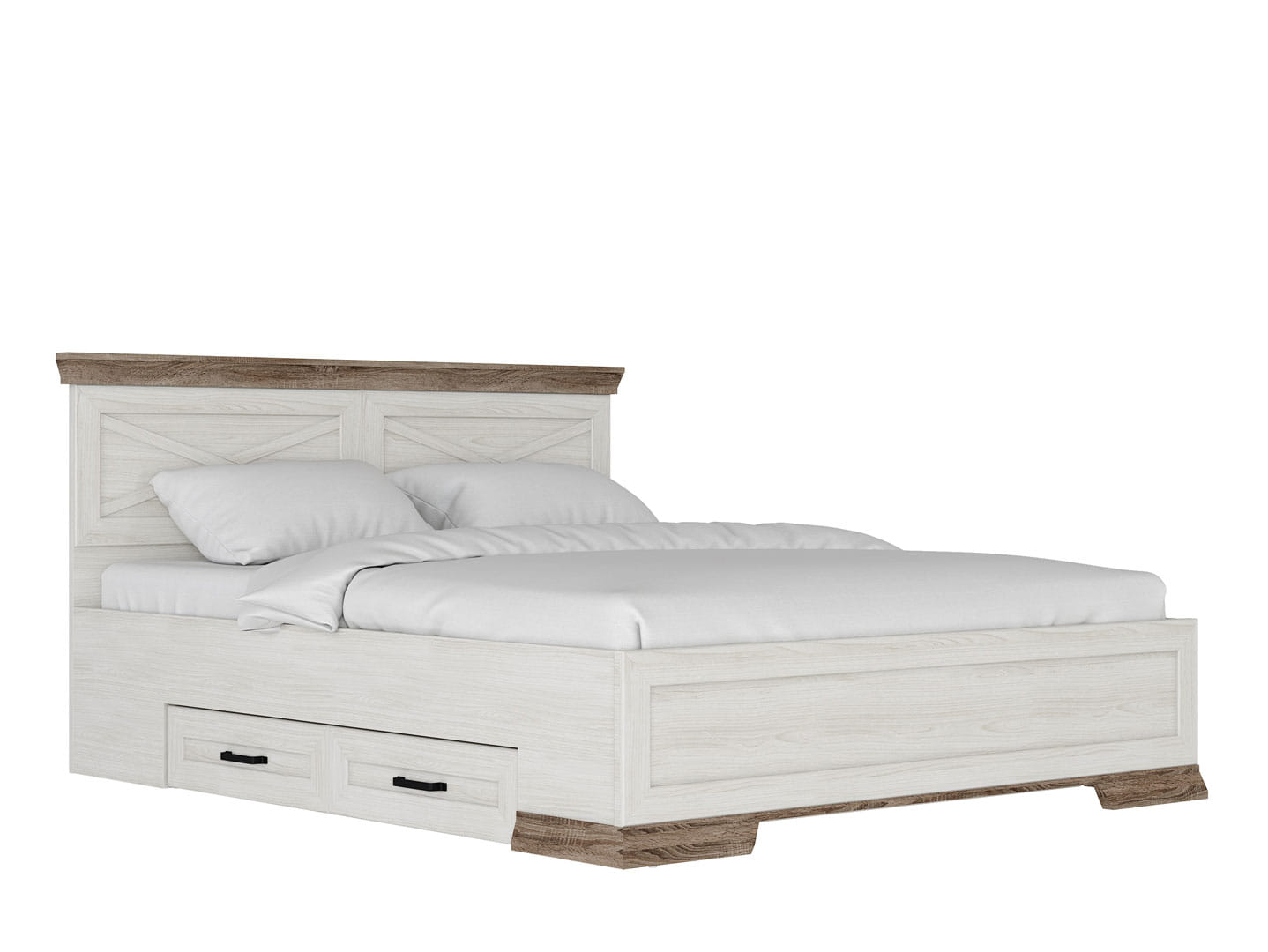 Двуспальные кровати Кровать "Марсель" BLACK RED WHITE