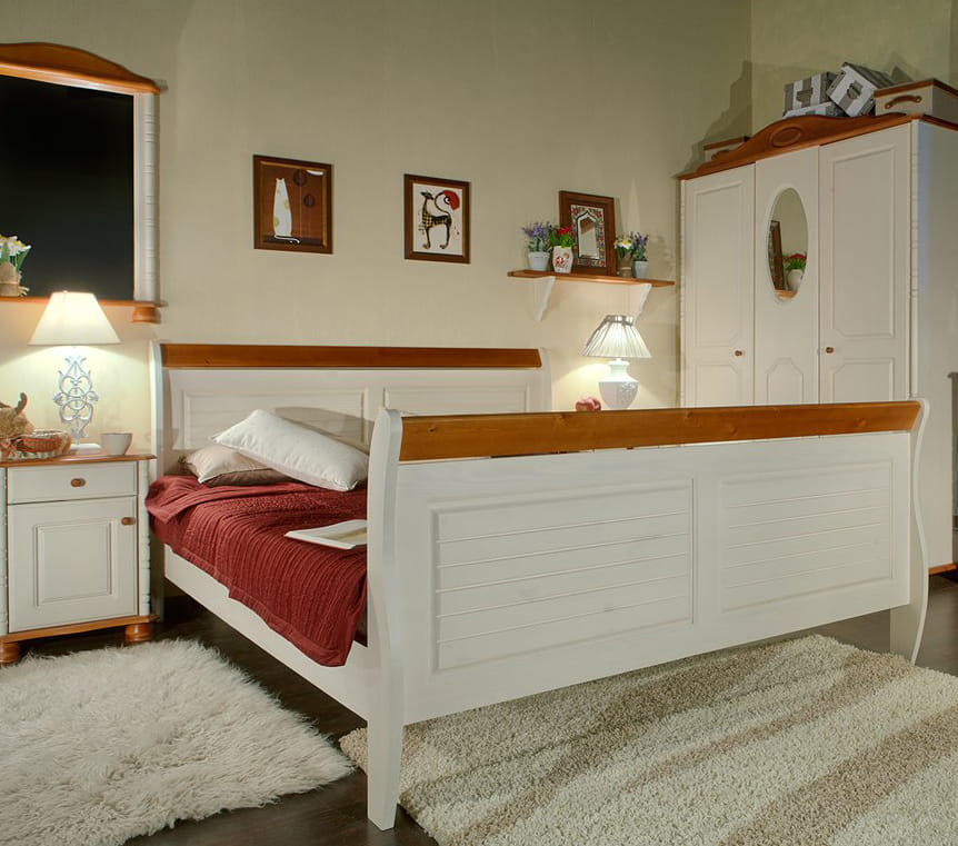 Двуспальные кровати Кровать "Дания" Тимберика