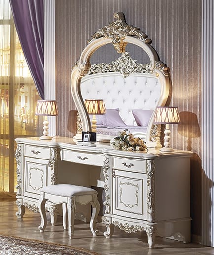  Туалетный стол с зеркалом и пуфом "Версаль"