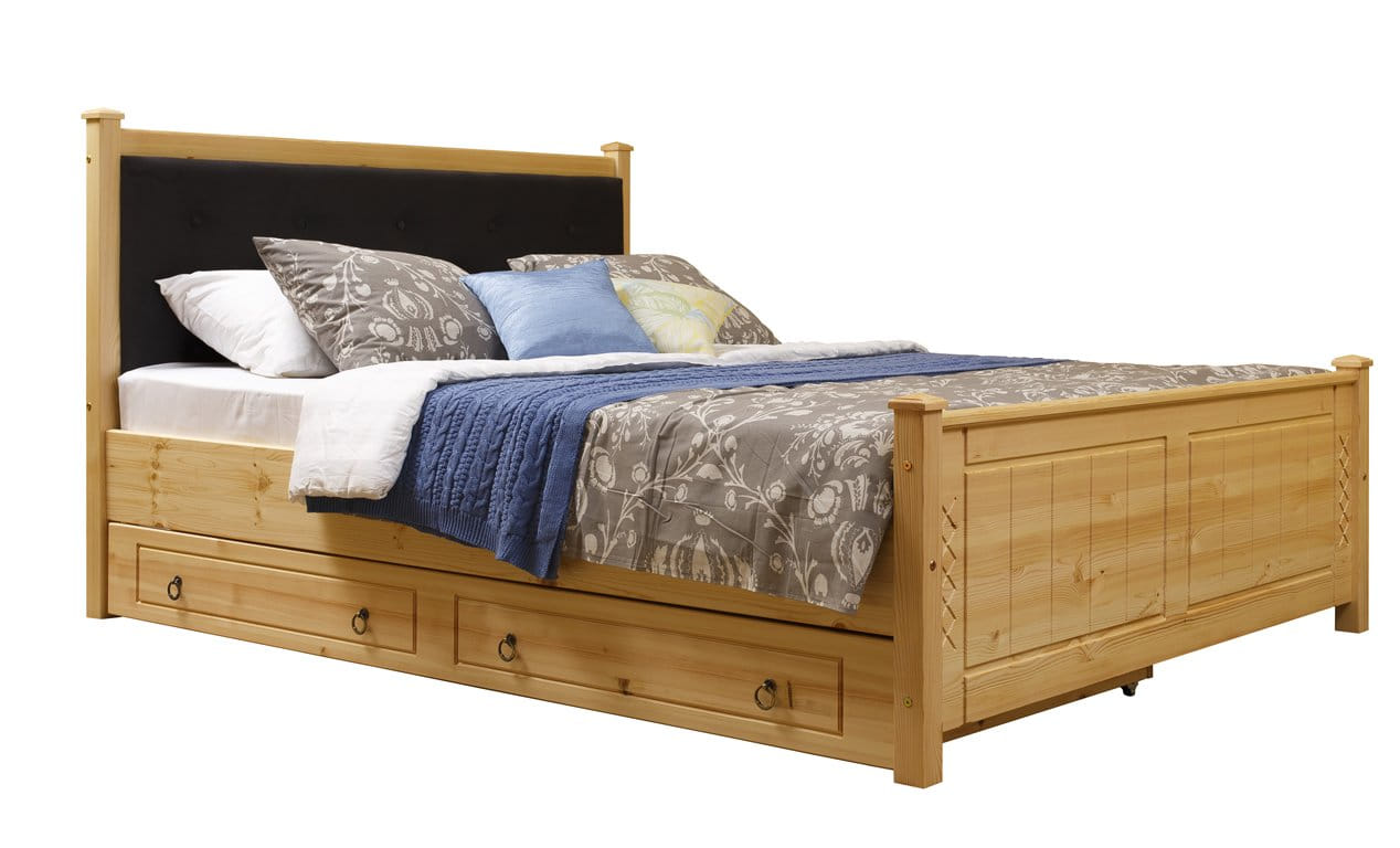 Двуспальные кровати Кровать мягкая 1 с ящиками "Дания" Тимберика