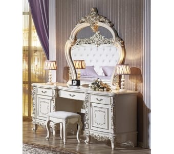  Туалетный стол с зеркалом и пуфом "Версаль" Арида