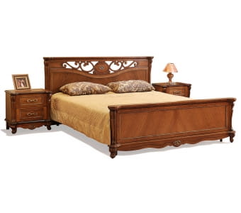  Кровать двойная «Алези» с высоким изножьем Пинскдрев